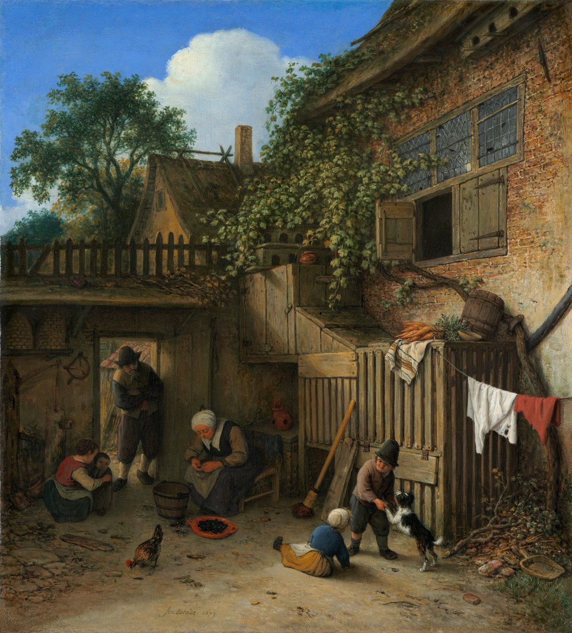 Vrata domku od Adriaen van Ostade