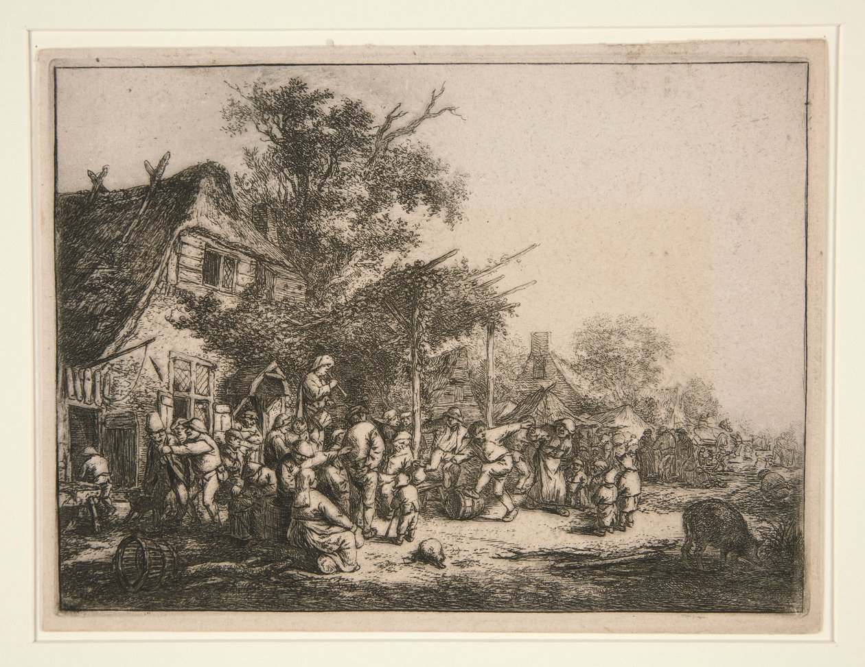 Tanec pod mříží od Adriaen van Ostade