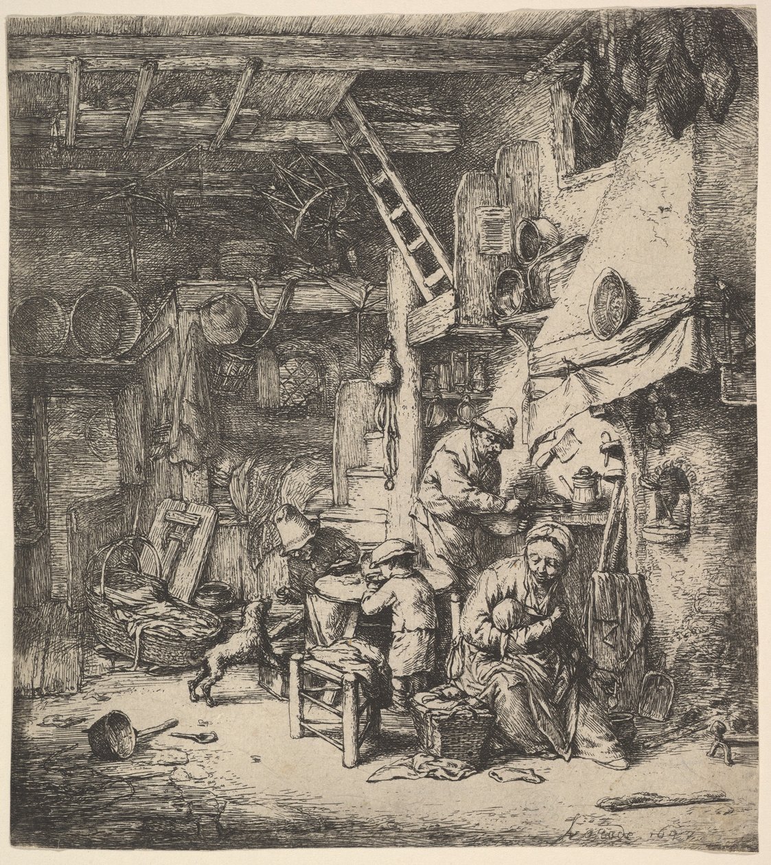 Rodina od Adriaen van Ostade