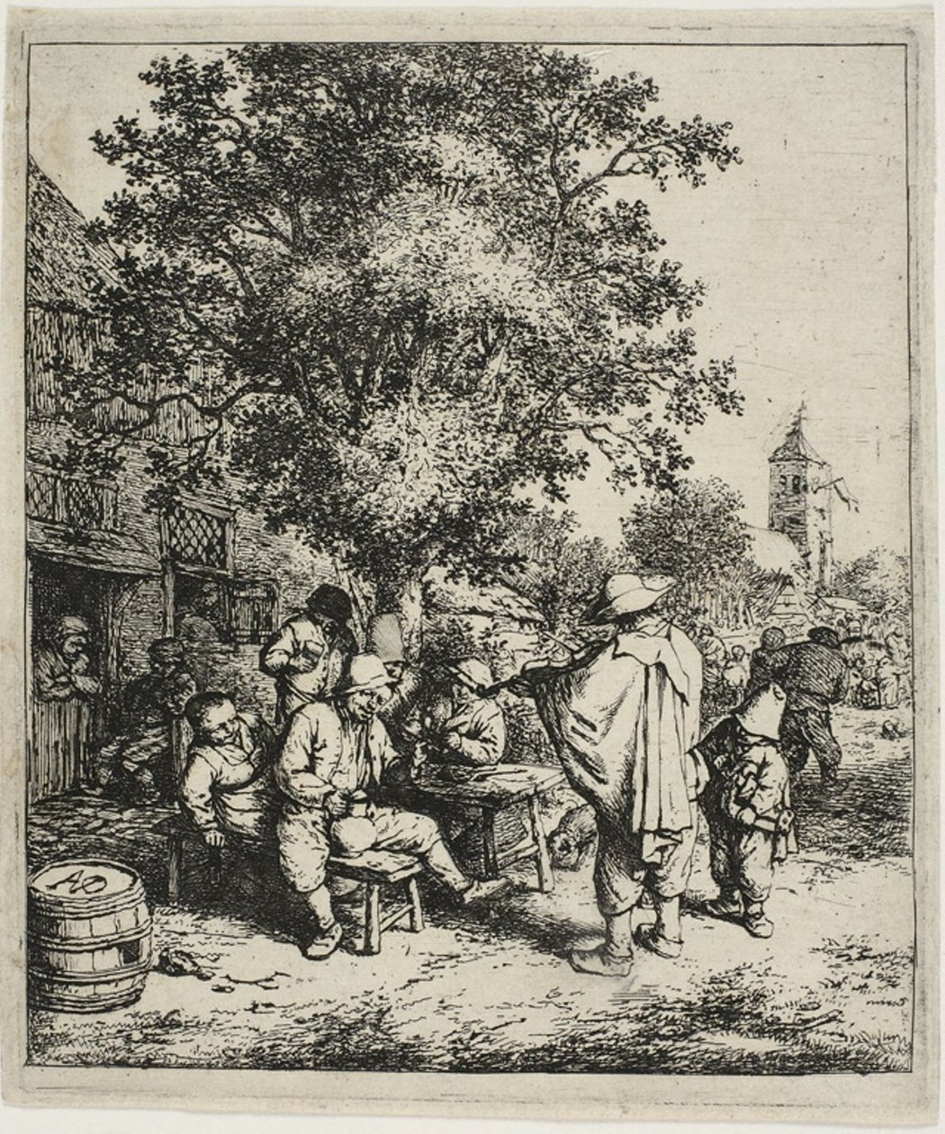 Šumař a Hurdy-Gurdy Boy od Adriaen van Ostade