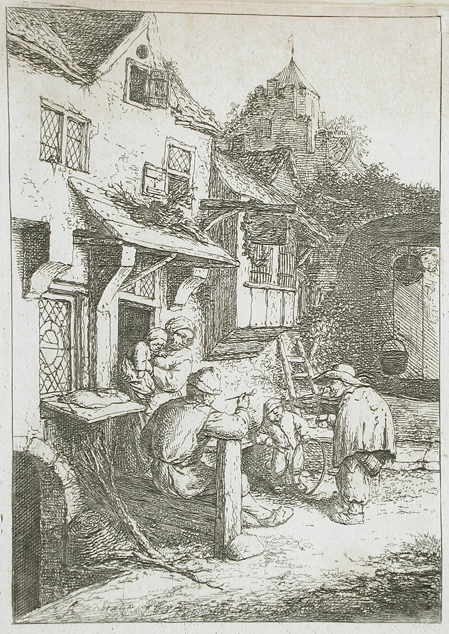 Hrbáč-houslista od Adriaen van Ostade
