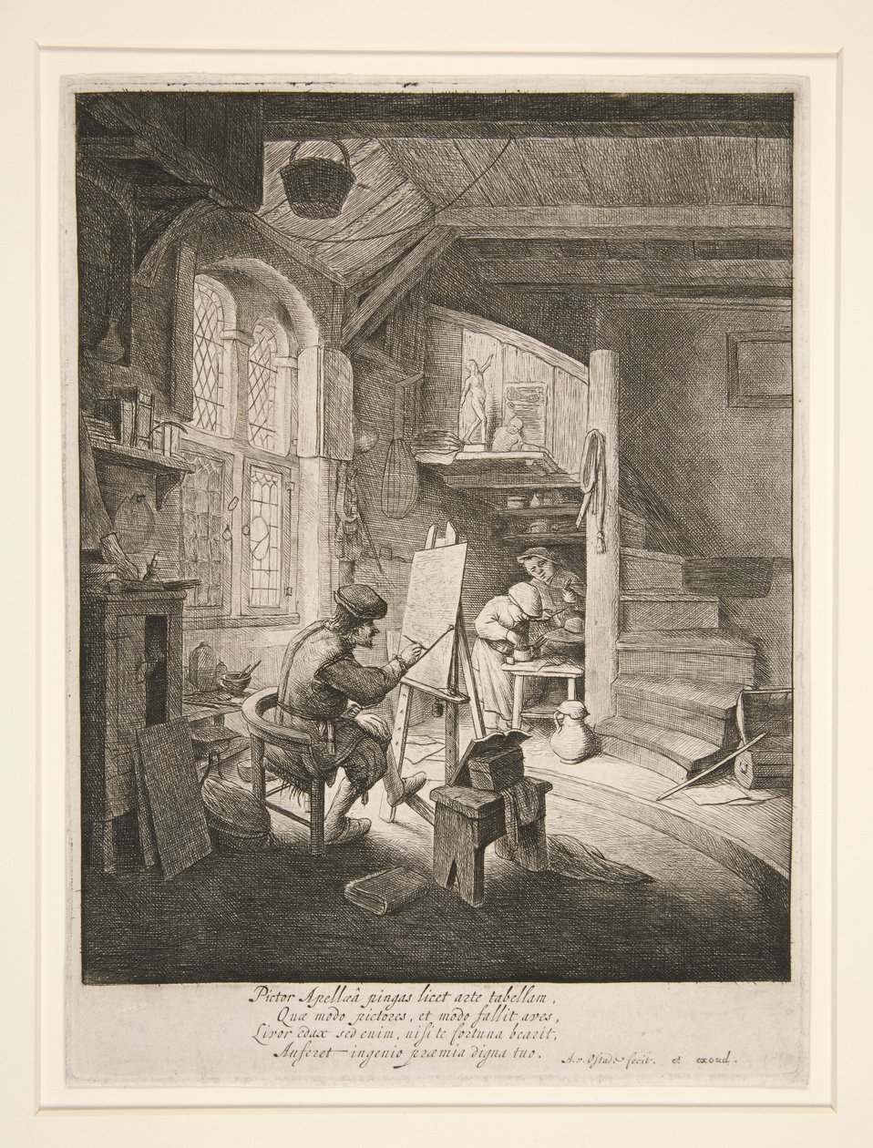 Malíř ve svém ateliéru od Adriaen van Ostade
