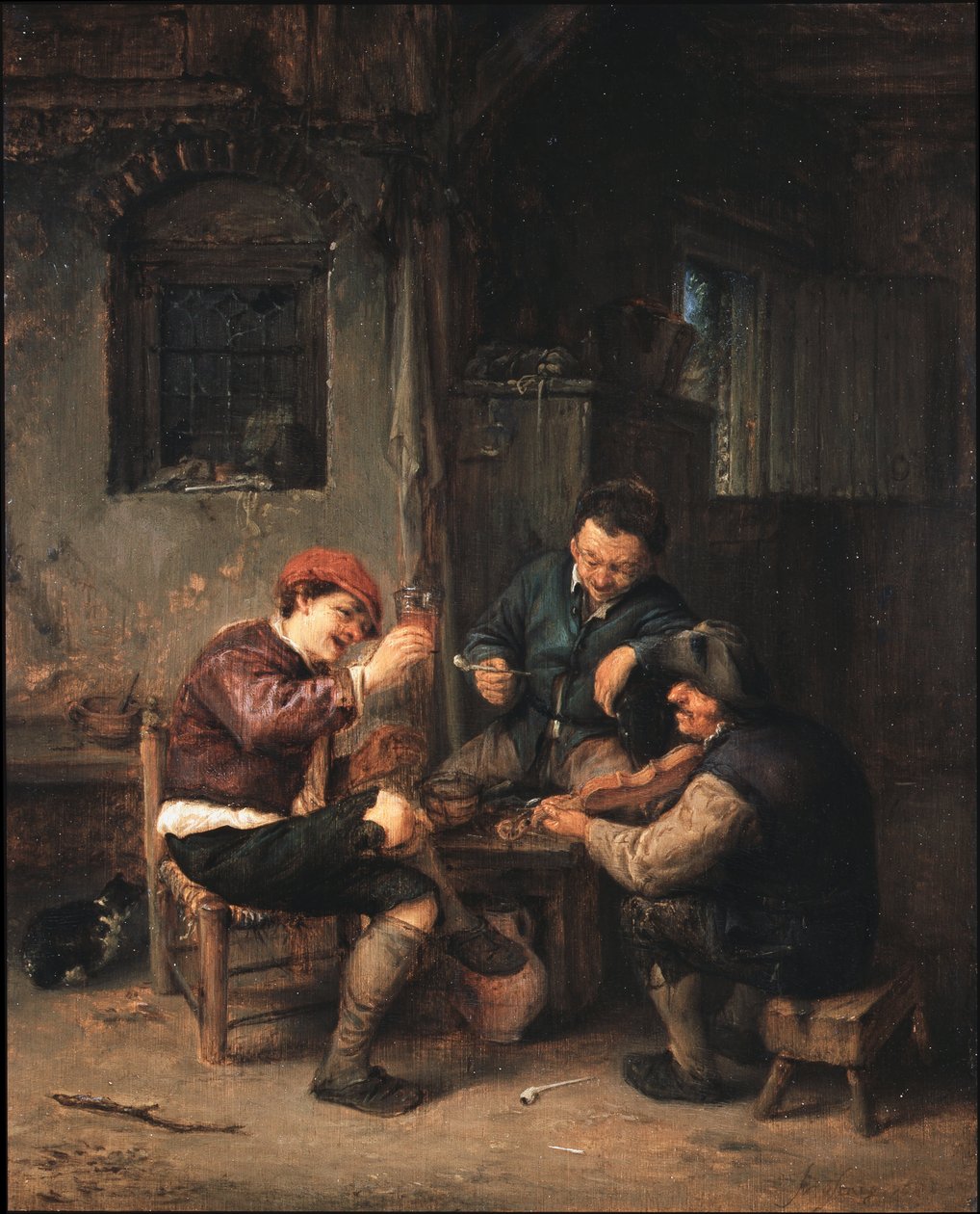 Tři rolníci v hostinci od Adriaen van Ostade