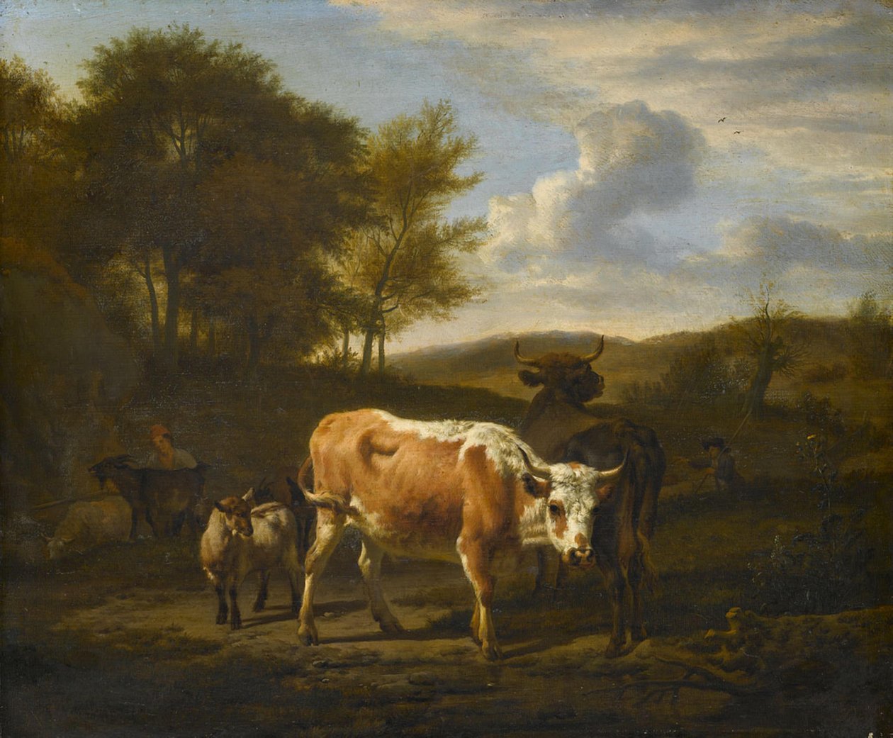Hornatá krajina s dobytkem od Adriaen van de Velde