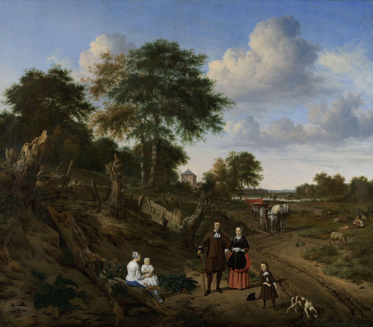Pár v krajině, 1667 od Adriaen van de Velde