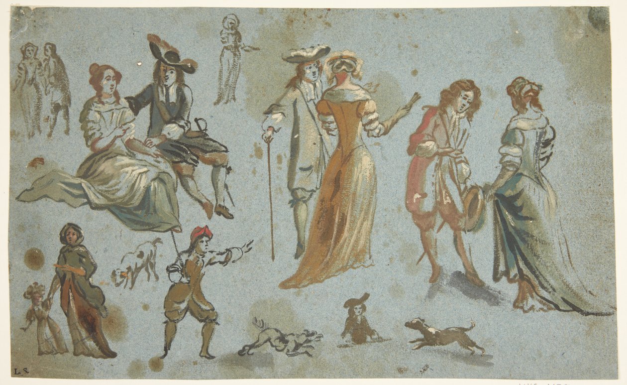 Figurové studie od Adriaen van de Velde