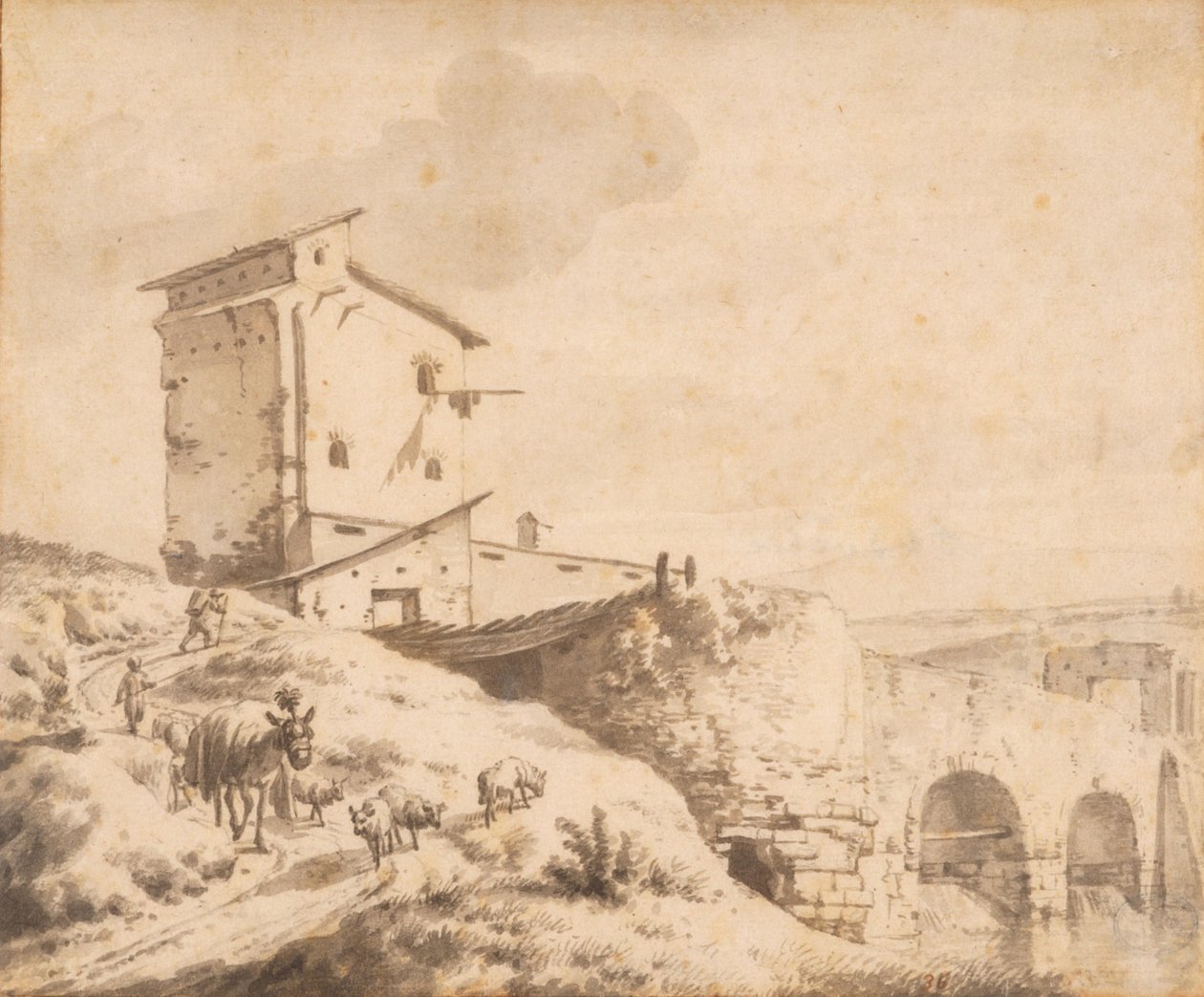 Italská krajina od Adriaen van de Velde
