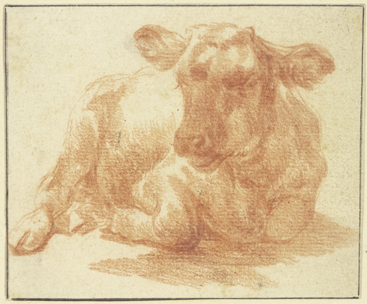 Liegendes Vieh nach rechts od Adriaen van de Velde