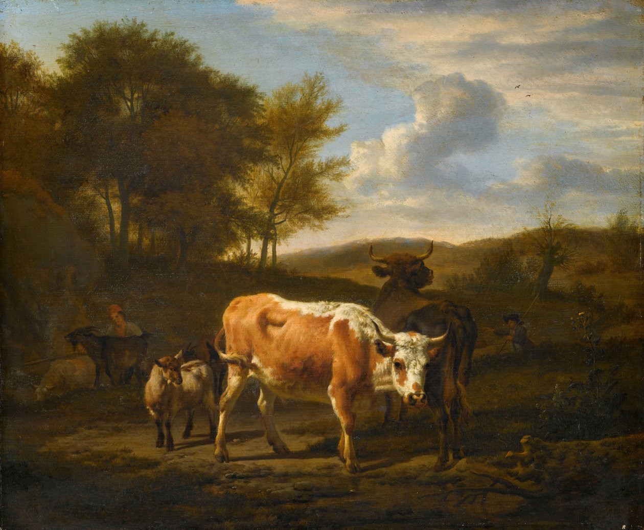 Horská krajina s krávami od Adriaen van de Velde