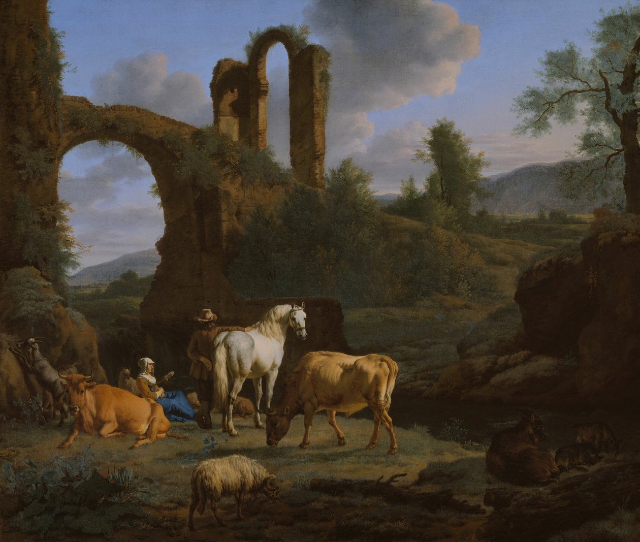Pastorační krajina s ruinami, 1664. od Adriaen van de Velde