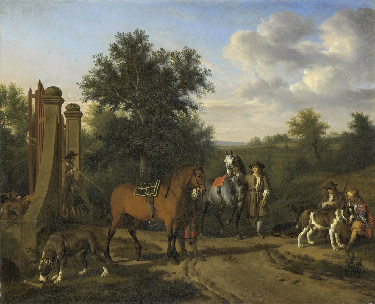 Lovecká párty od Adriaen van de Velde