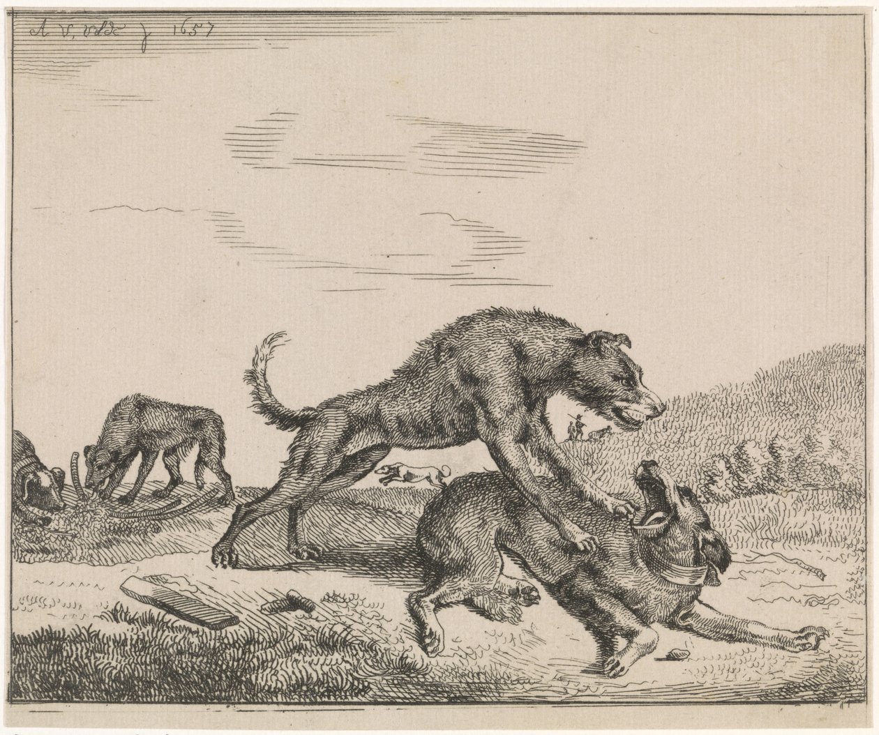 bojových psů Hospodářská zvířata (název seriálu) od Adriaen van de Velde