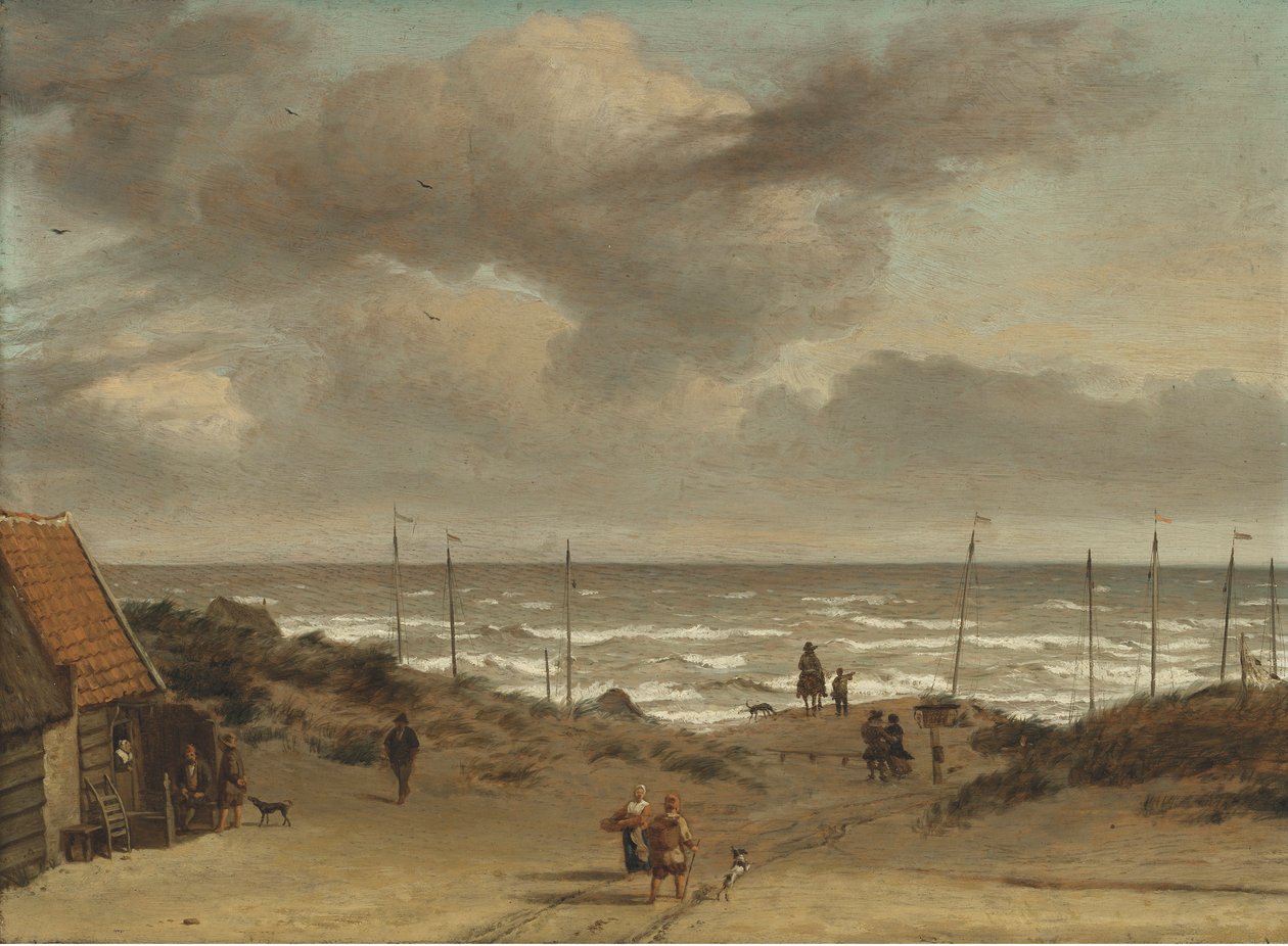 Pohled z dun na moře od Adriaen van de Velde