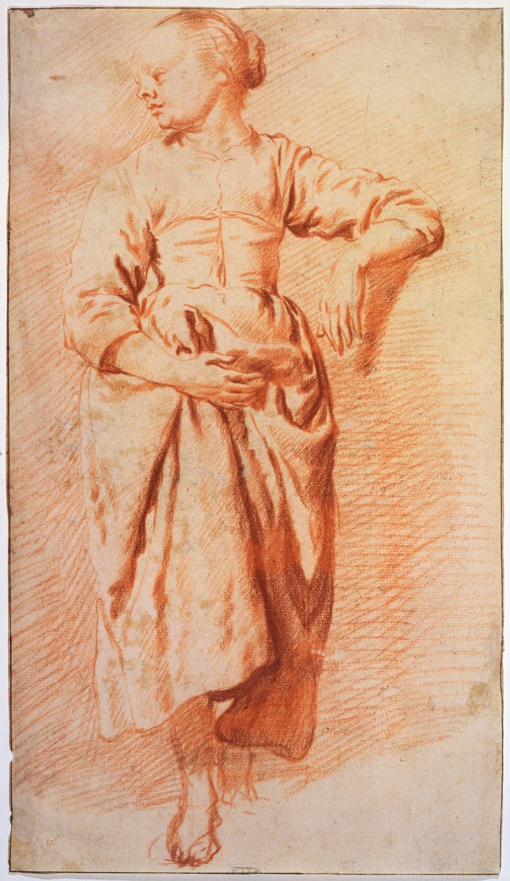 Žena v selském oděvu, počátek 70. let 17. století od Adriaen van de Velde