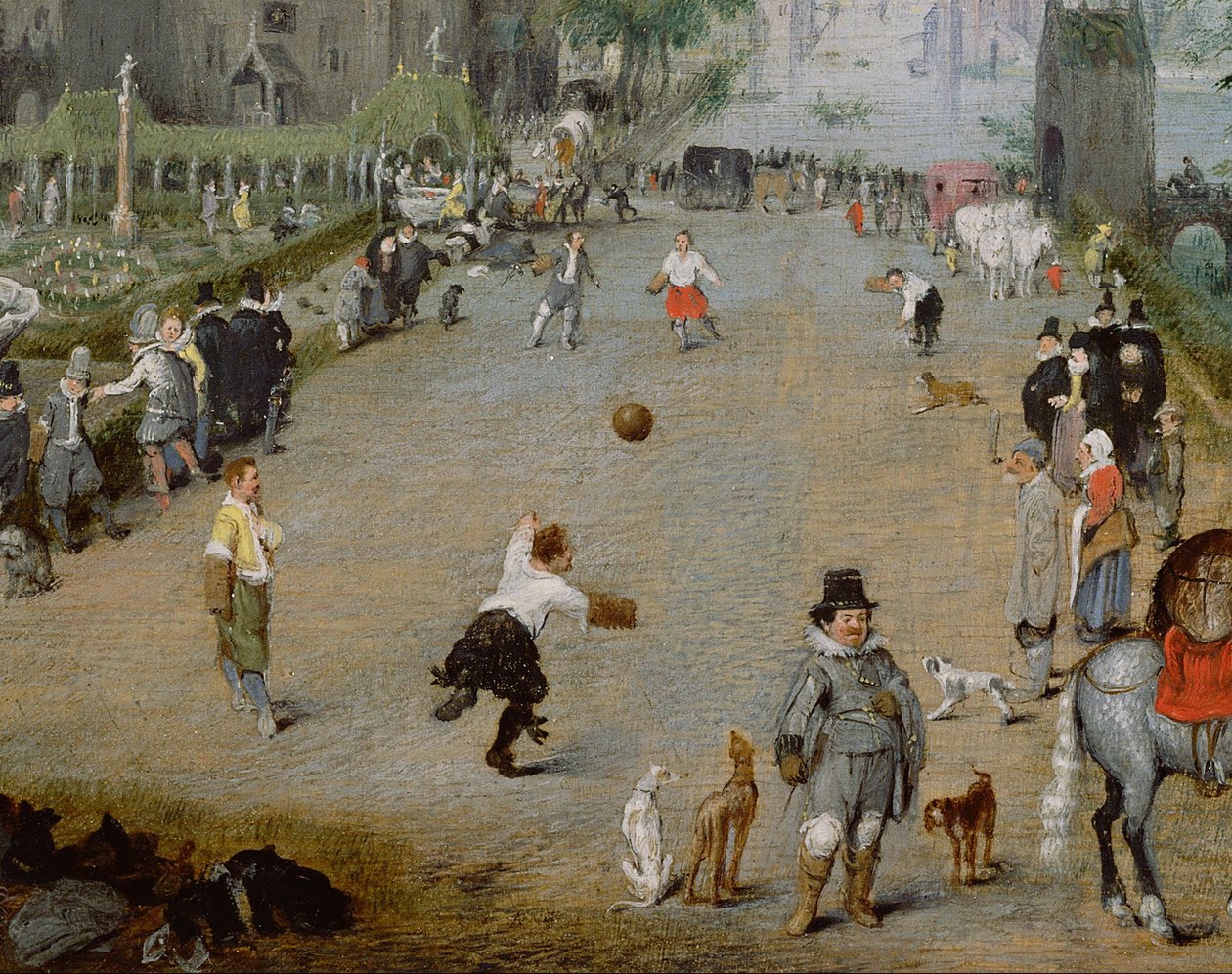 Jeu de Paume před venkovským palácem od Adriaen van de Venne