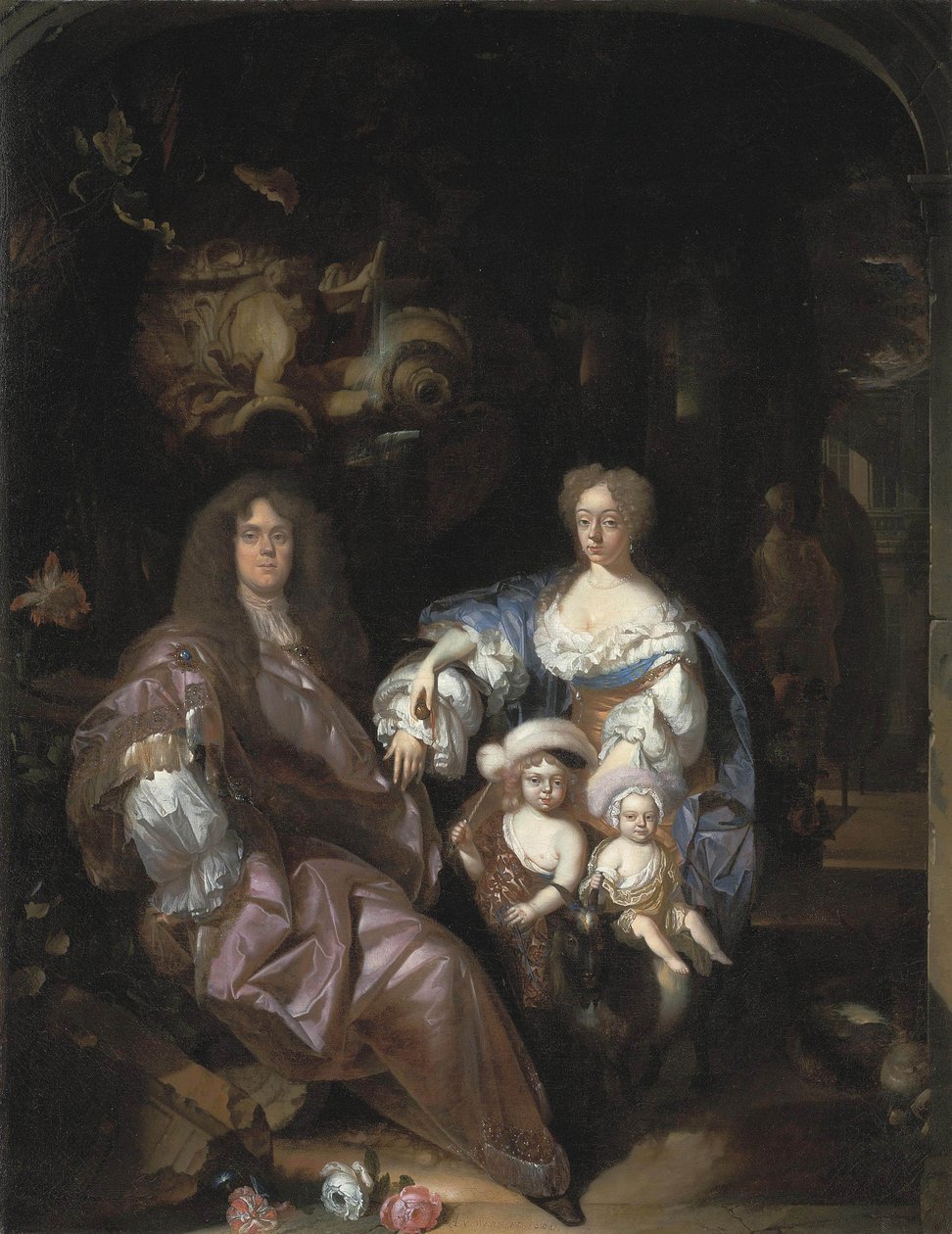 Portrét neznámé rodiny od Adriaen van der Werff