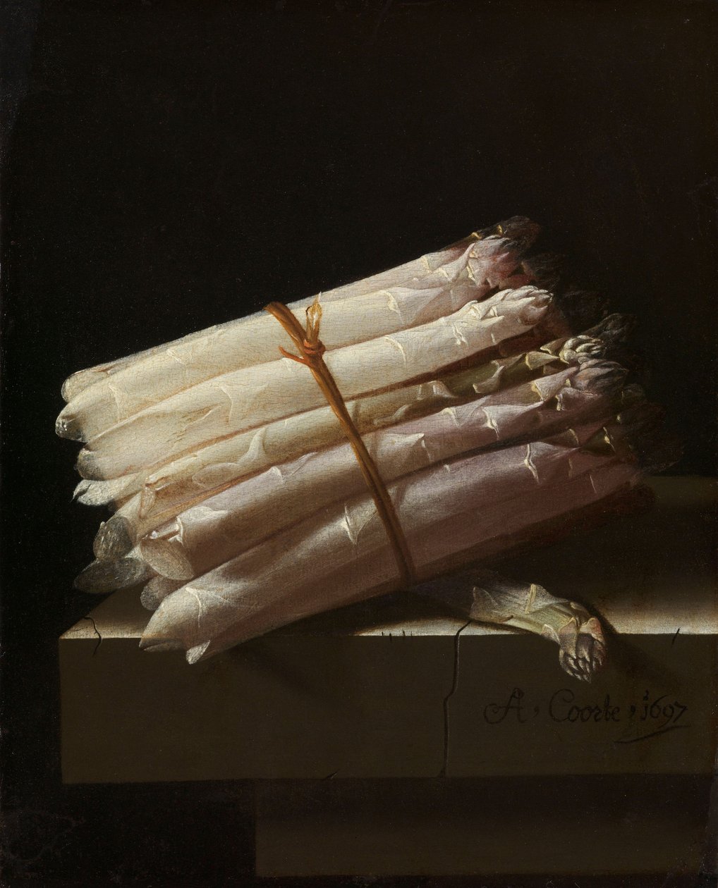 Zátiší s chřestem, 1697 od Adrian Coorte