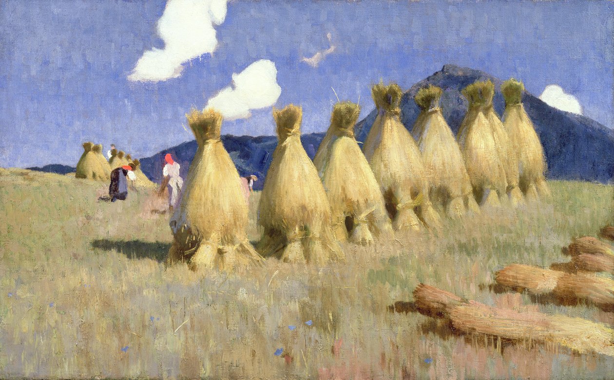 Sedm Cornstooks v Horním Maďarsku, kolem roku 1906 od Adrian Scott Stokes