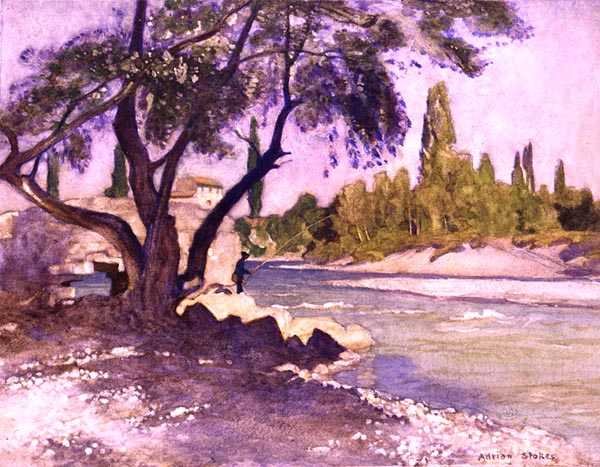 The Durance at Sisteron, Francie (akvarel na papíře) od Adrian Scott Stokes