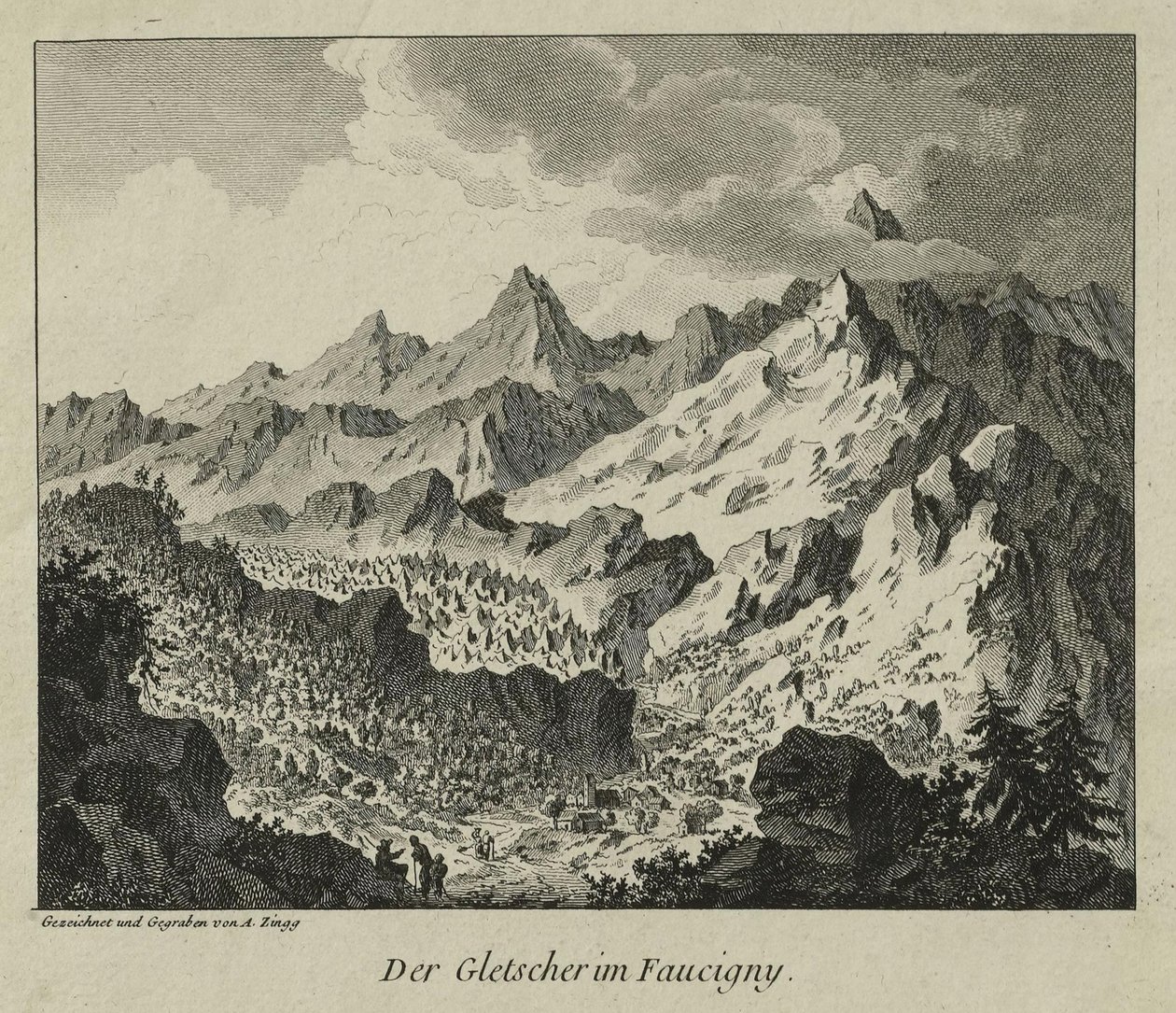 Ledovce ve Faucigny od Adrian Zingg