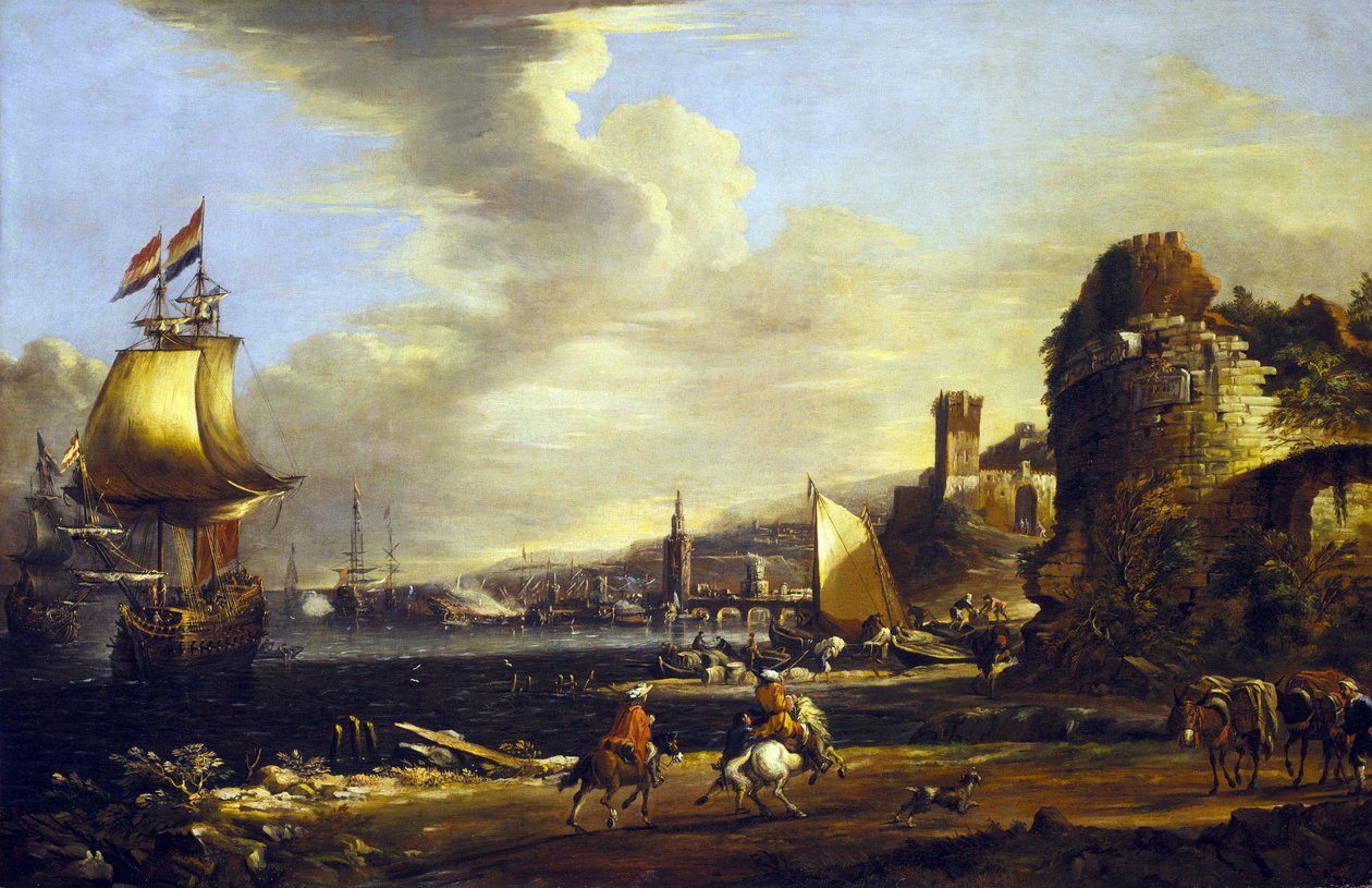 Janovský přístav, asi 1660 (olej na plátně) od Adrian van der Cabel