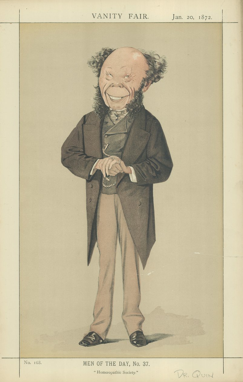 Dr. Frederick Quin (barevná litografie) od Adriano Cecioni