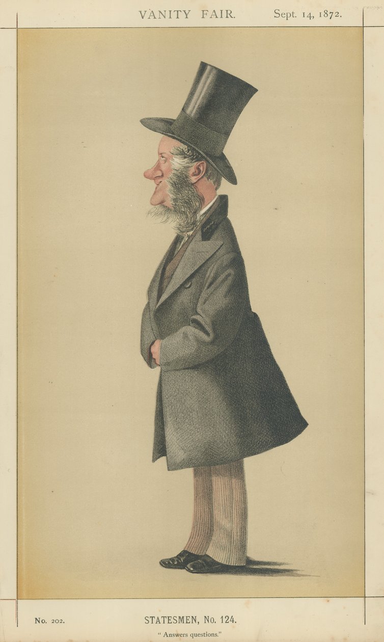 Lord Enfield (barevná litografie) od Adriano Cecioni