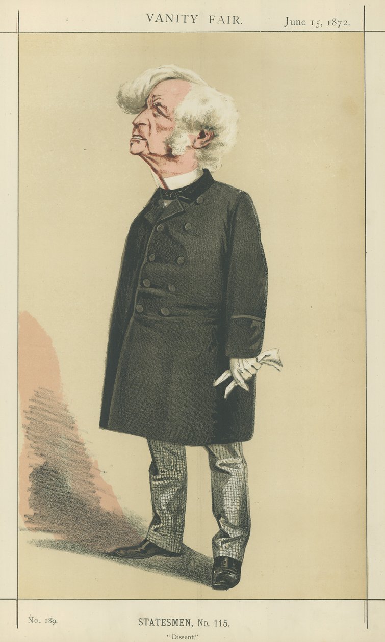 Pan Samuel Morley (barevná litografie) od Adriano Cecioni
