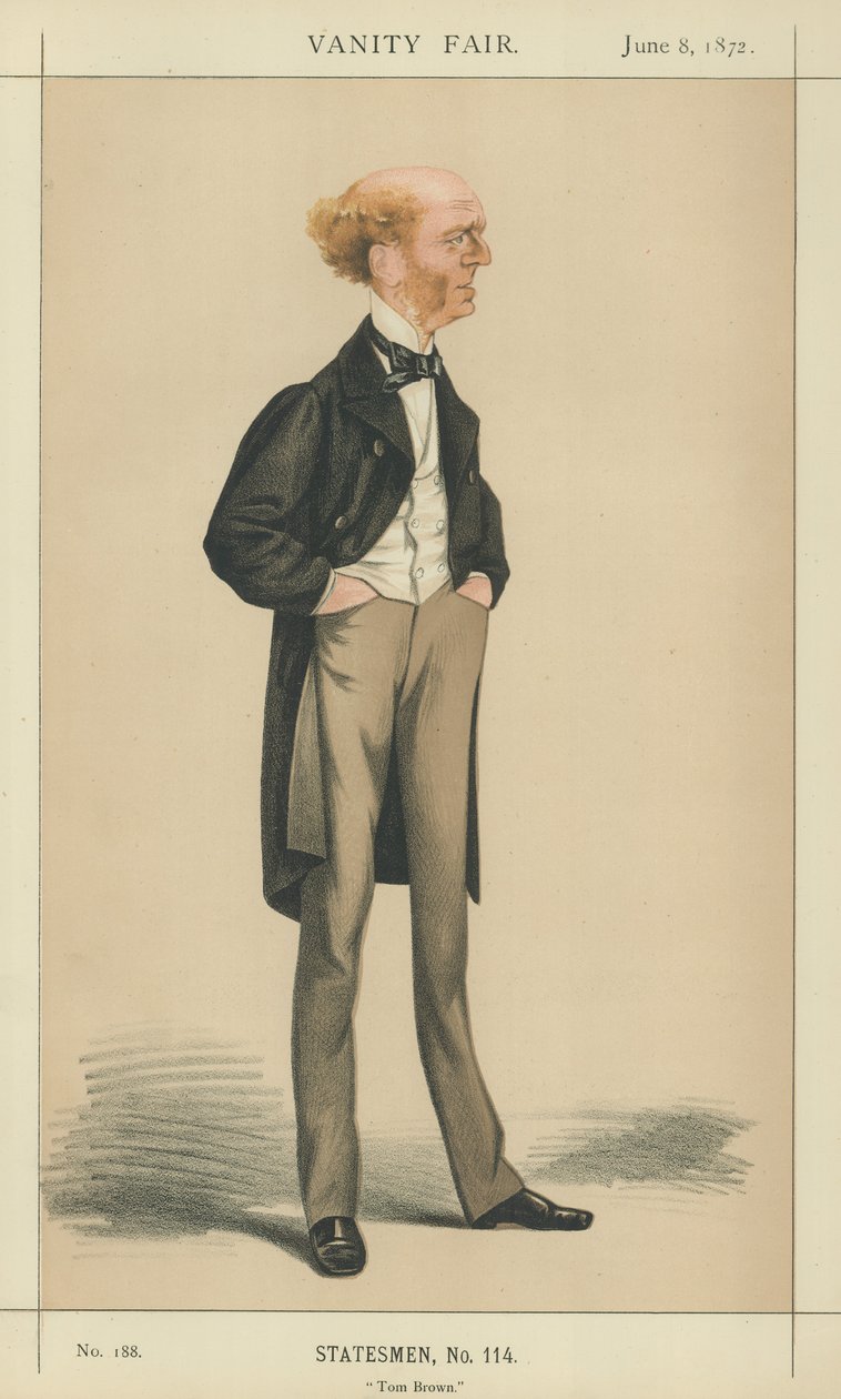 Pan Thomas Hughes (barevná litografie) od Adriano Cecioni