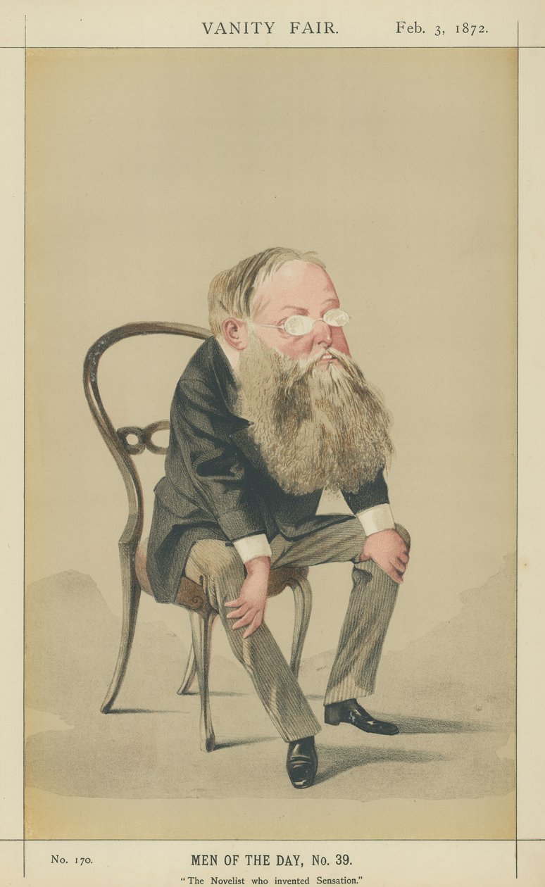 Pan Wilkie Collins (barevná litografie) od Adriano Cecioni