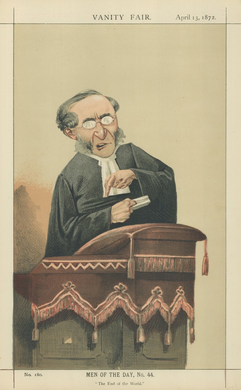 Reverend John Cumming (barevná litografie) od Adriano Cecioni