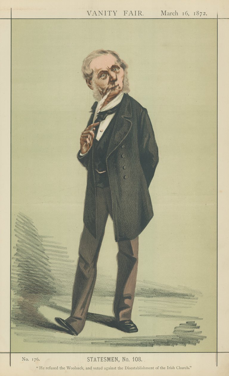 Sir Roundell Palmer (barevná litografie) od Adriano Cecioni