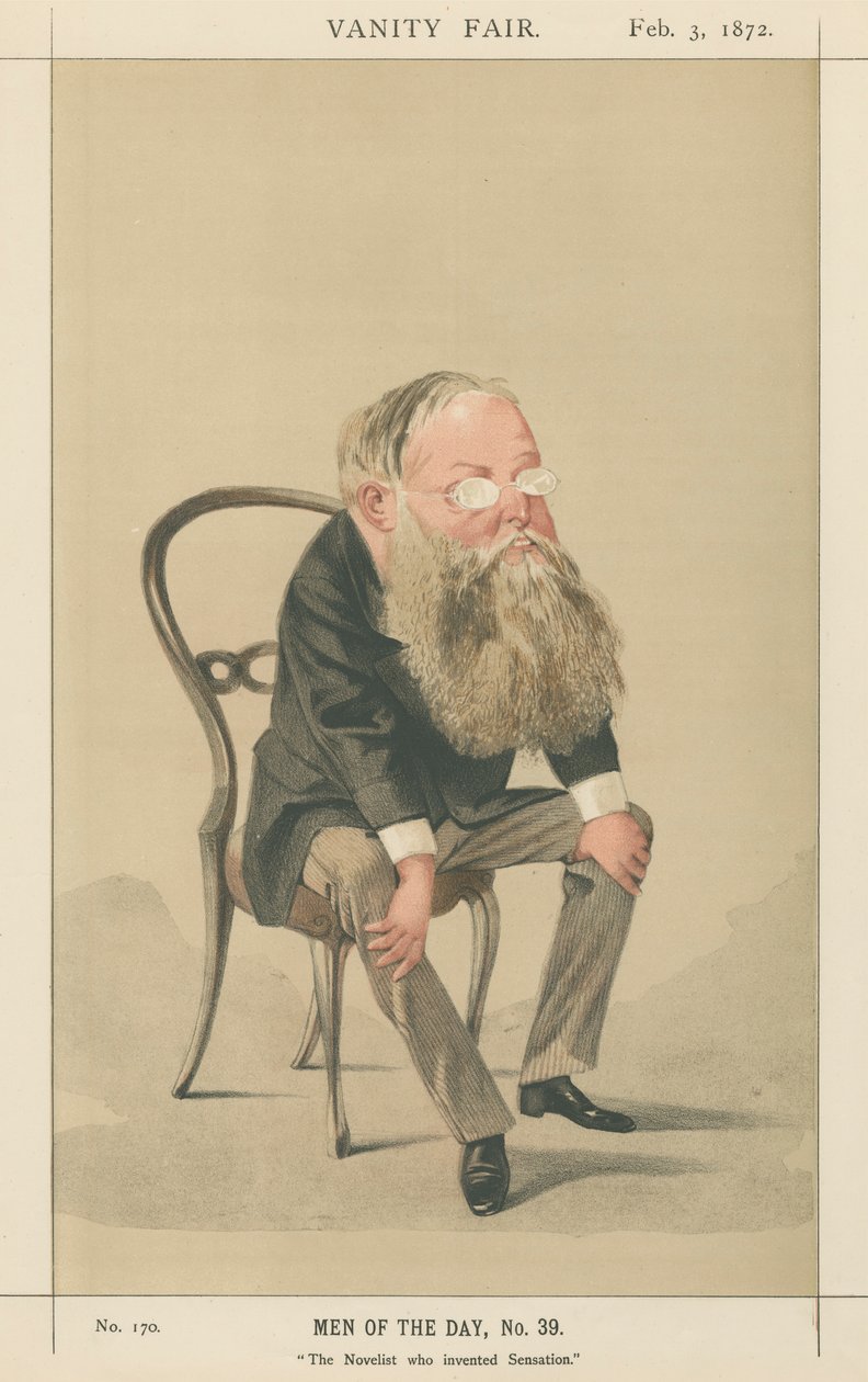 Romanopisec, který vynalezl Sensation, Wilkie Collins (seriál Vanity Fair) od Adriano Cecioni