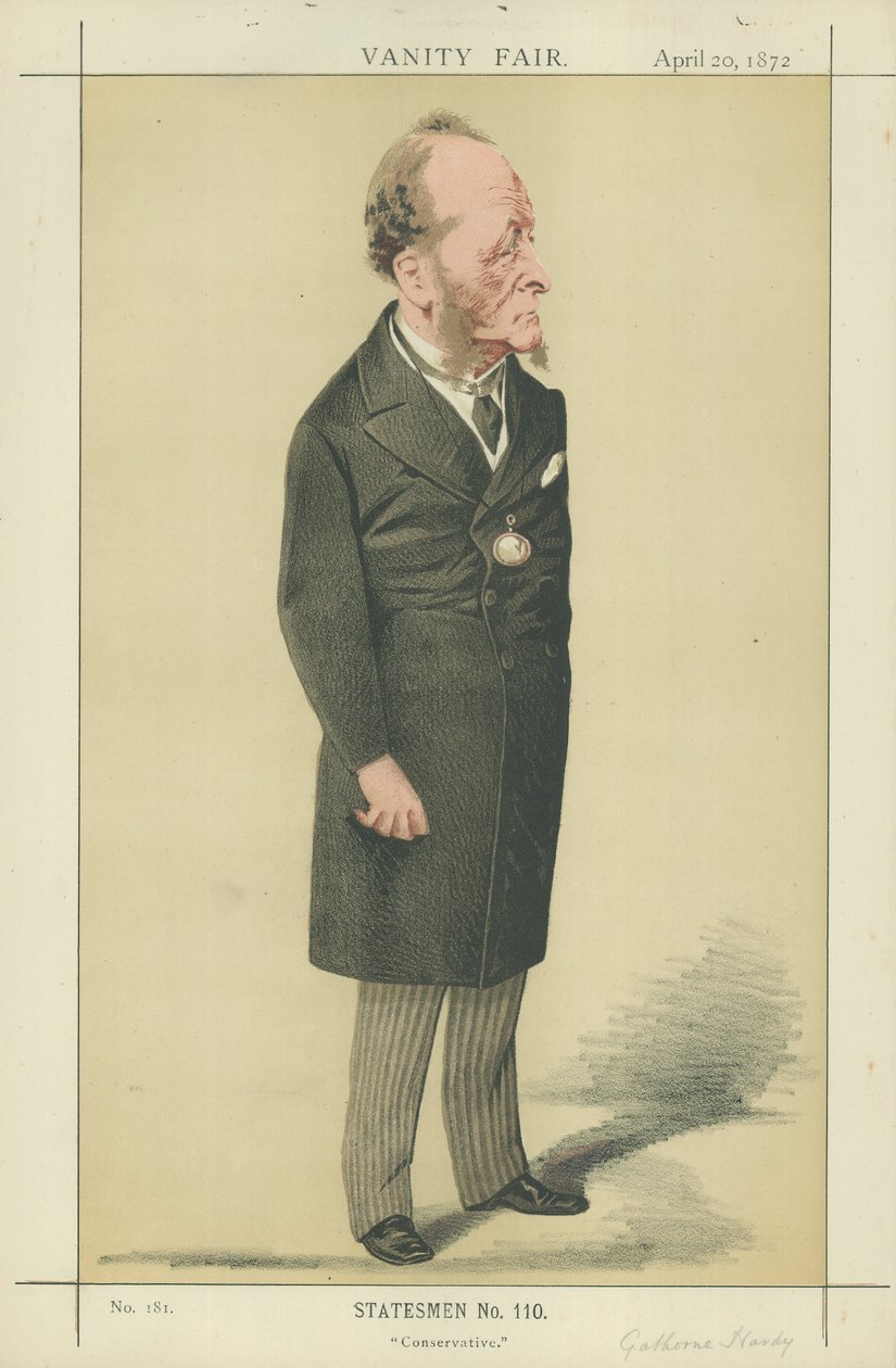 Ctihodný Gathorne Hardy (barevná litografie) od Adriano Cecioni