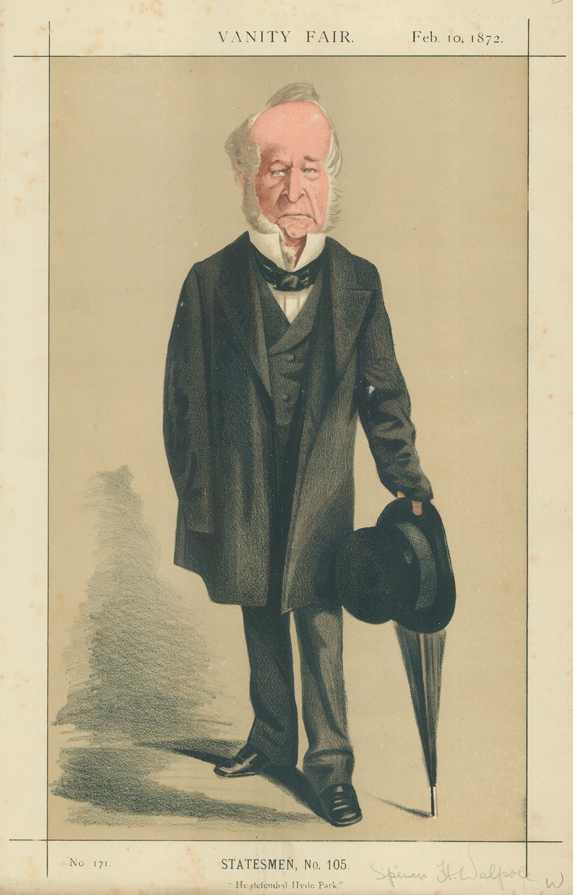 Ctihodný Spencer Horatio Walpole, bránil Hyde Park od Adriano Cecioni
