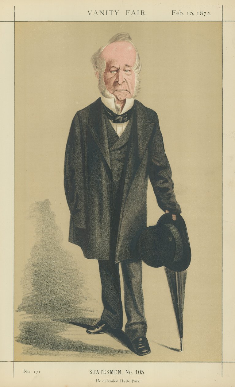 Ctihodný Spencer Horatio Walpole (barevná litografie) od Adriano Cecioni