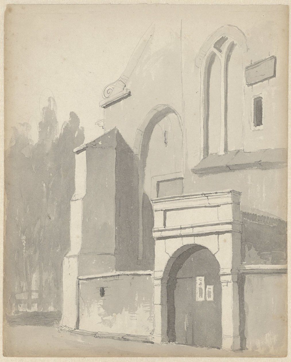 Pohled na vstupní bránu kostela od Adrianus Eversen