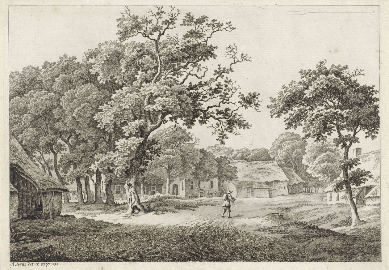 pohled na vesnici od Adrianus Serné