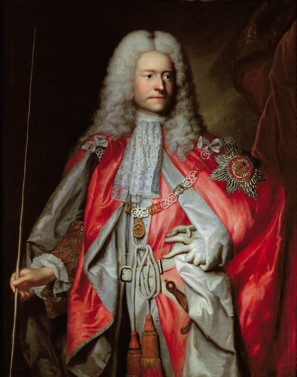 Posmrtný portrét sira Paula Methuena K.B. († 1757) od Adrien Carpentiers