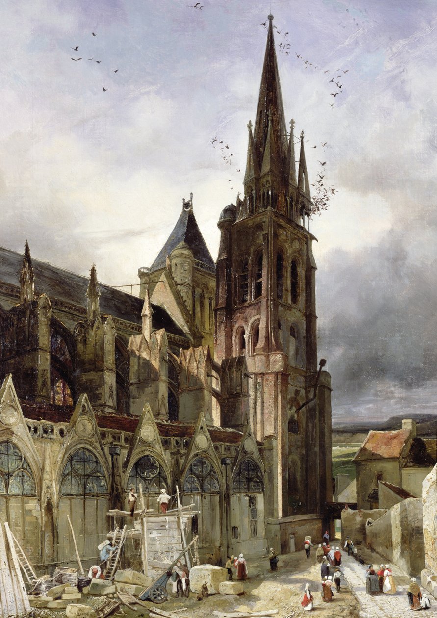 Obnova opatského kostela St. Denis v roce 1833 od Adrien Dauzats