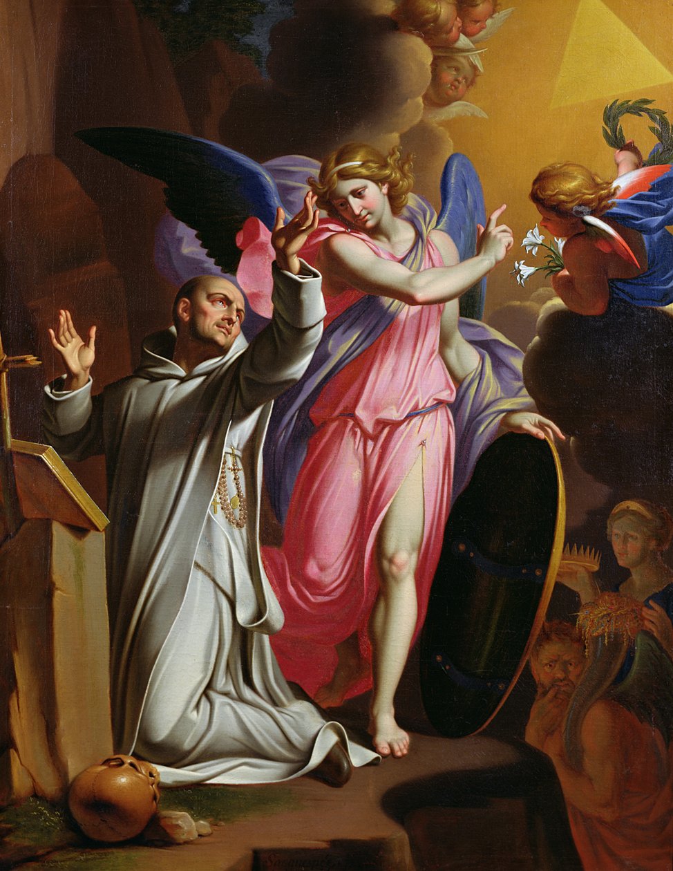 Svatý Bruno na modlitbě, 1671 od Adrien Sacquespee