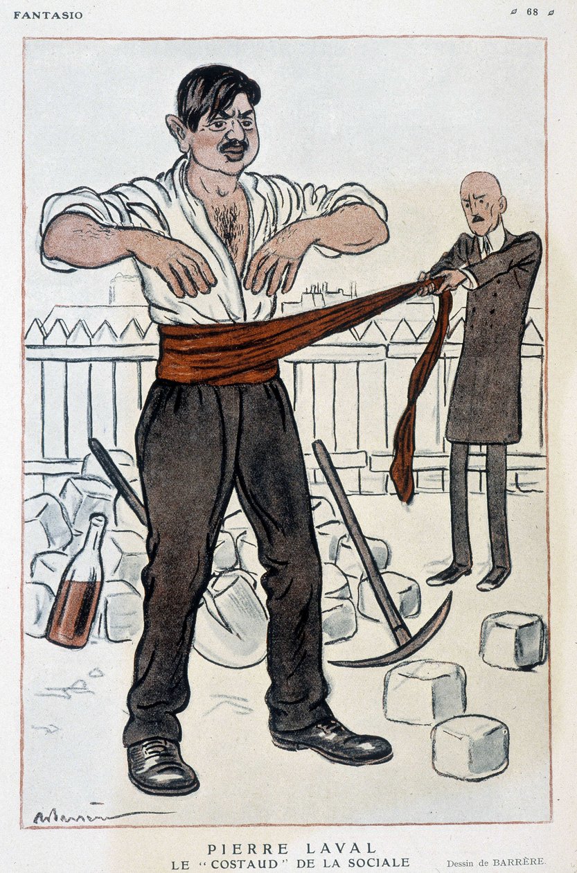 Kreslený film Pierra Lavala, silný společenský - Ilustrace Adrien Barrere (1877-1931) ve Fantasiu z 1.9.1925 od Adrien Barrere