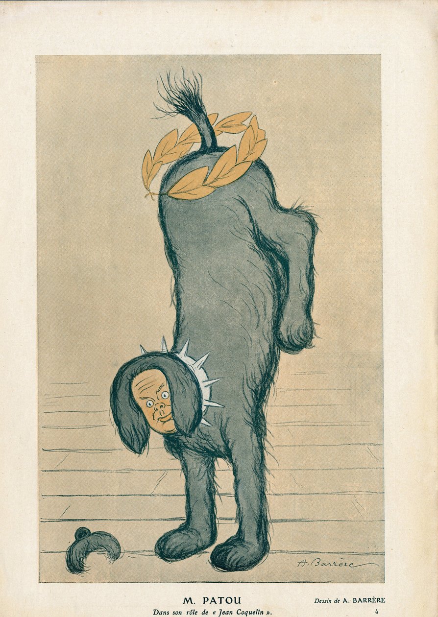 Postava z dílu “” Chantecler”” Edmonda Rostanda Jean Coquelina v roli psa Patou - Fantasio od Adrien Barrere