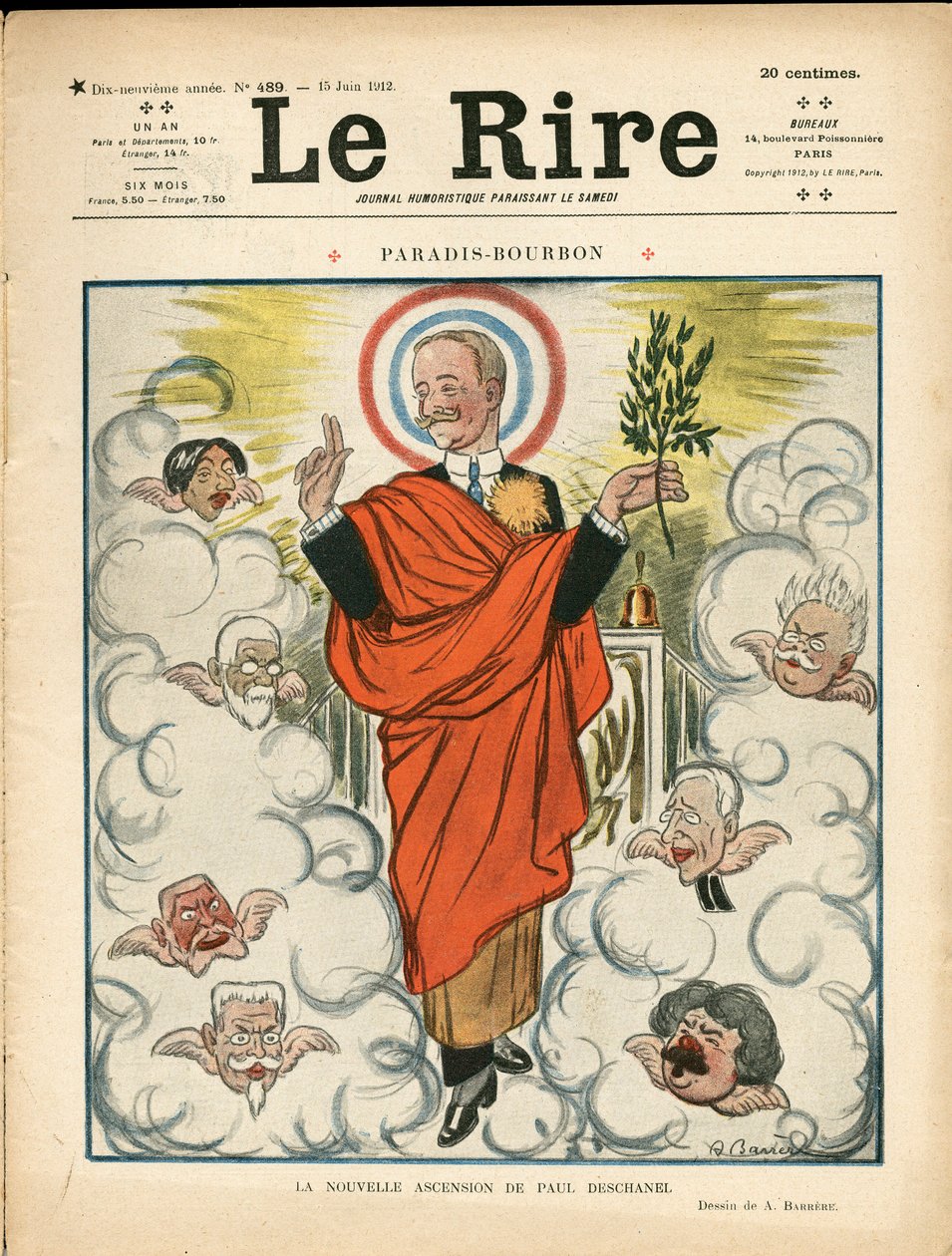 Obálka „“Le Lire“, Satirický v barvách od Adrien Barrere