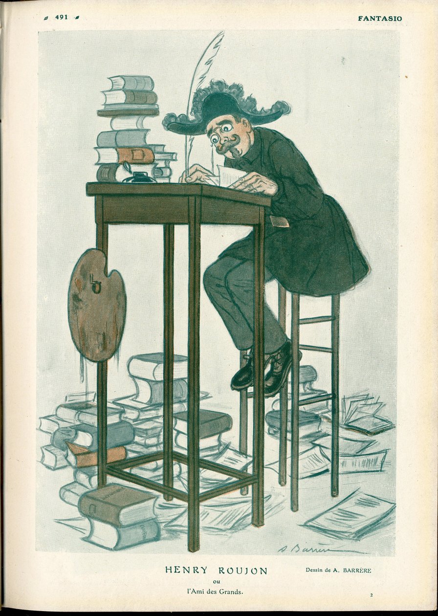 Fantasio, ca. 1912_2_15 - Ilustrace A Barrere (1874-1931): Výtvarné umění, čtení a psaní - Roujon Henry od Adrien Barrere