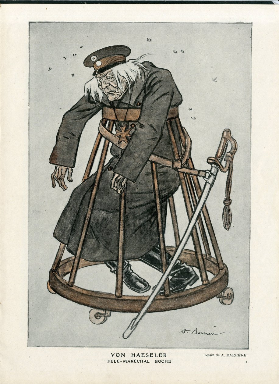 Fantasio, ca. 1916_6_1 - Ilustrace A Barrere (1874-1931): Válka 14-18, Německo Prusko, data ověření - Von Haesler - Senilisation od Adrien Barrere