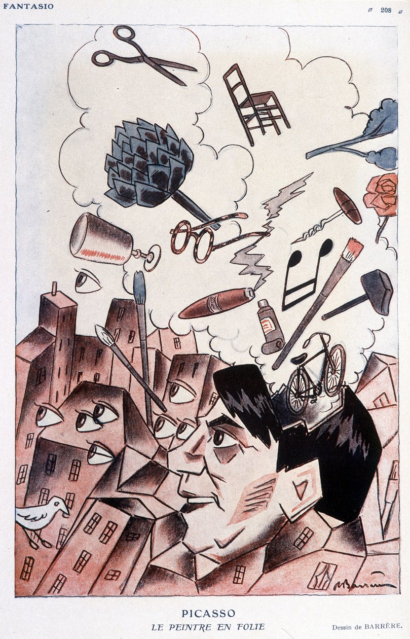Vtipná kresba na Pabla Picassa od Barrère - ve „“ Fantasio “, z 15. 11. 1928. od Adrien Barrere