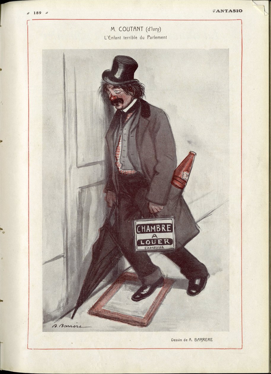 Ilustrace A Barrere (1874-1931) ve „“ Fantasio“““ – Kontrola dat – Coutant Jules od Adrien Barrere