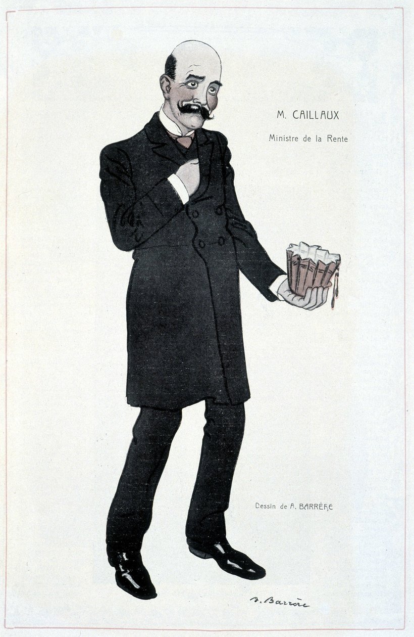 Joseph Caillaux, ministr pronájmu - Ilustrace Adrien Barrere (1877-1931) ve „“Fantasio““ z 15.2.1907 od Adrien Barrere