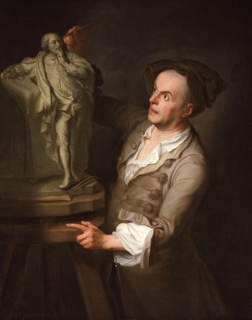 Louis François Roubiliac 1702-1762 od Adrien Carpentiers